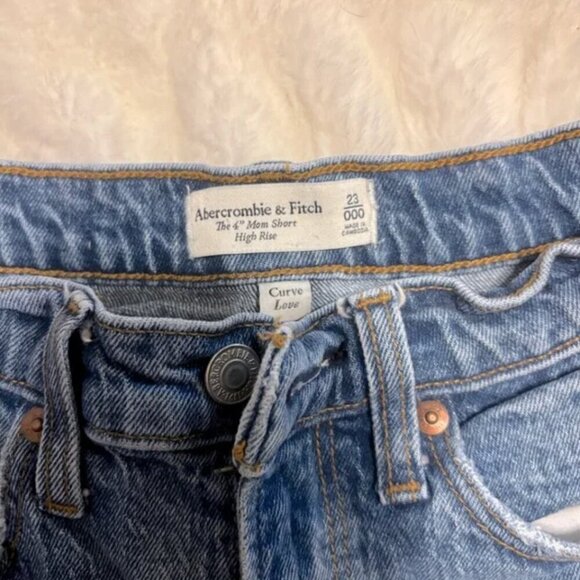 Abercrombie and Fitch Curve Love “The Mom 4” shorts high waist shorts 23/000 - Picture 4 of 4